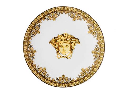 piattino tondo 10 cm versace bianco e oro|Rosenthal Versace Piattino I Love Baroque cm. 10 .